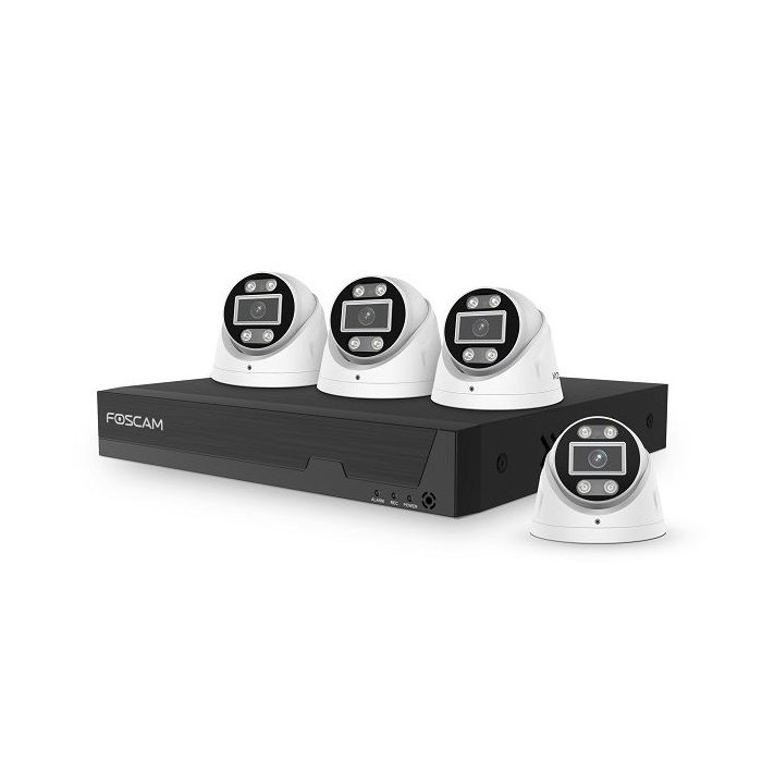 Foscam FNA108E-T4 - 8 Channel 4K 8MP PoE NVR Kit with 4x T8EP Cameras & Built-in 2TB HDD
